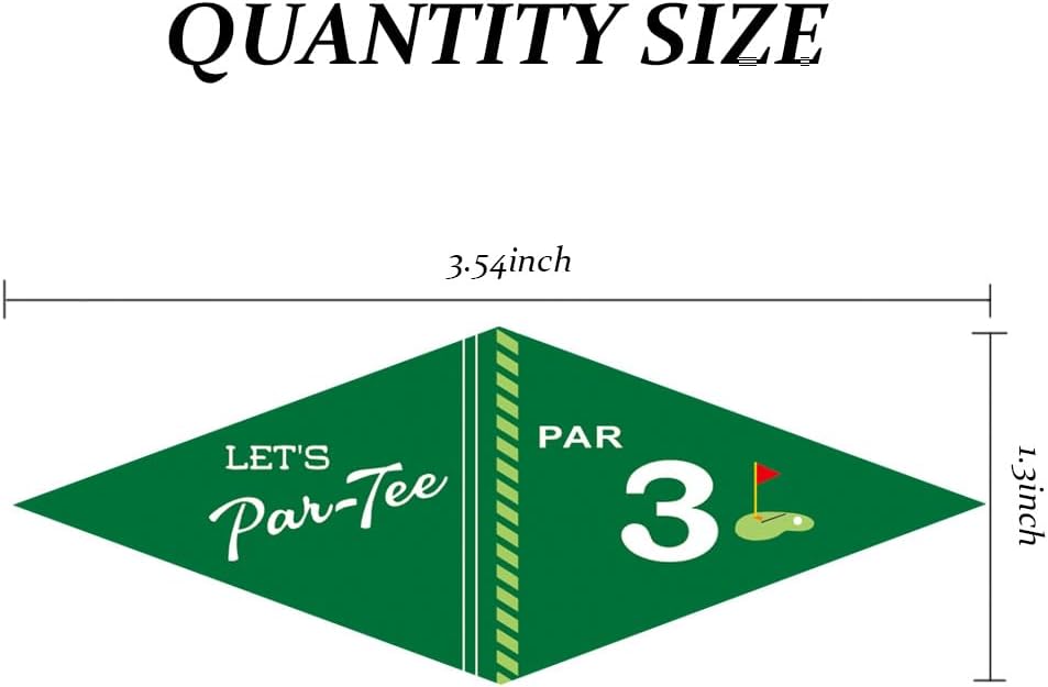 Golf Themed Toothpick Flags, 20 PCS Par 3 Let's Par-Tee Birthday Cocktail Picks Mini Stick Cupcake Toppers for 3rd Birthday Party Food Bar Decorations