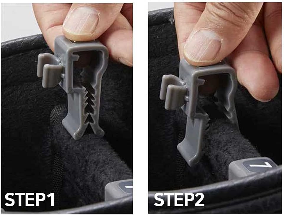 SwingSwing Premium Golf Club Holder Club Organizing Clips | 14 Clips Set with Identifying Numbered Stickers | Swivel Action Golf Club Clips for Golf Bags | Club Damage Protection, Grey