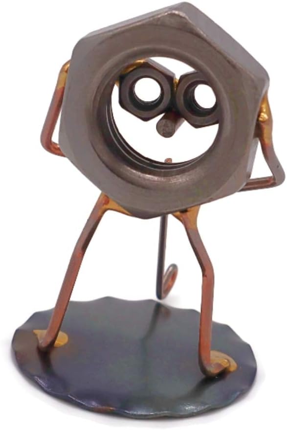 Golf Nut Collectible Handmade Metal Art Figurine, Desk Accessories, Trophy, Boss Gift, Home Office Décor