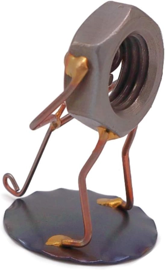 Golf Nut Collectible Handmade Metal Art Figurine, Desk Accessories, Trophy, Boss Gift, Home Office Décor