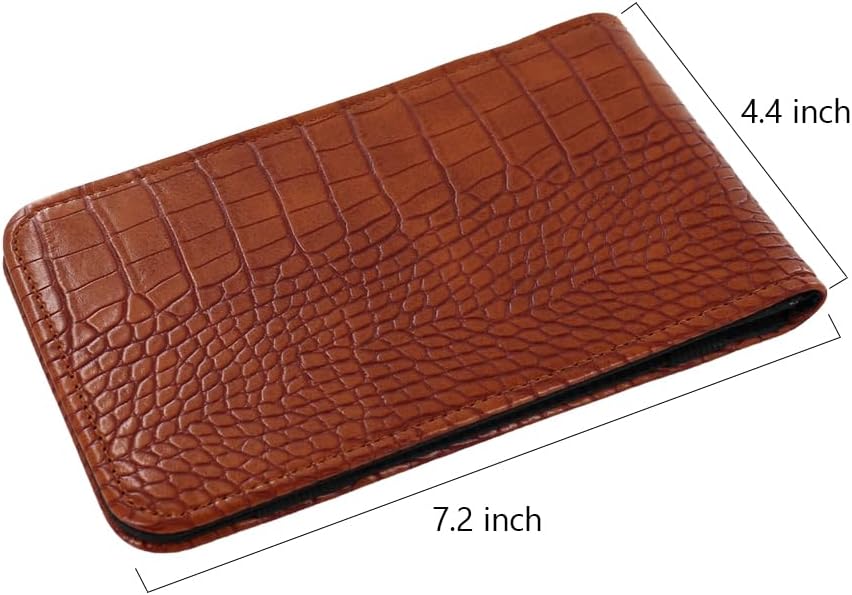 Myartte Golf Scorecard Holder Cover Yardage Book Cover with Golf Ball Marker and A Free Pencil 4.5 × 7.5 inches Black Blue Pink Multi-Color