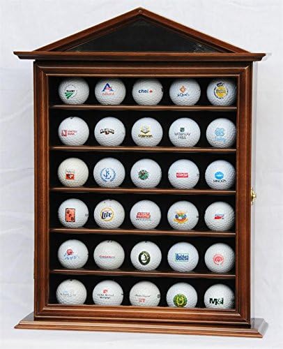 Golf Ball Display Case Holder Cabinet Wall Rack Stand Select Your Size 98% UV Lockable 5 Sizes 4 Colors to Choose