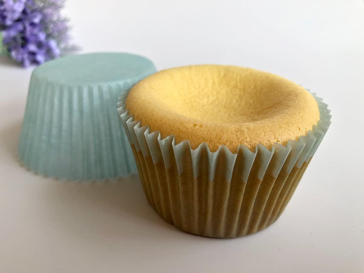 Blue Cupcake Liners Greaseproof Paper Standard Baking Cups for Party and More, 150-Count