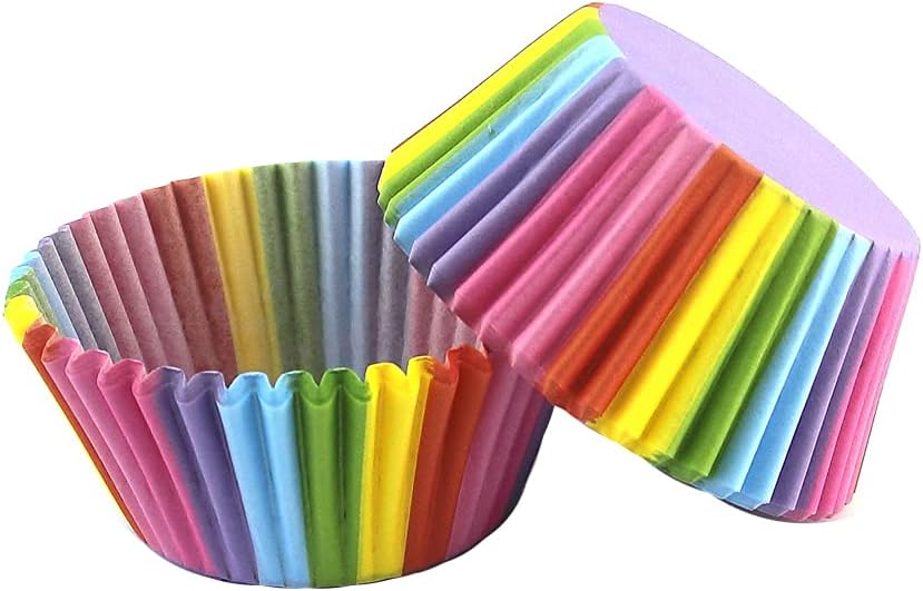 Baking Cups Cupcake Liners, Standard Sized, 300 Count (Rainbow)