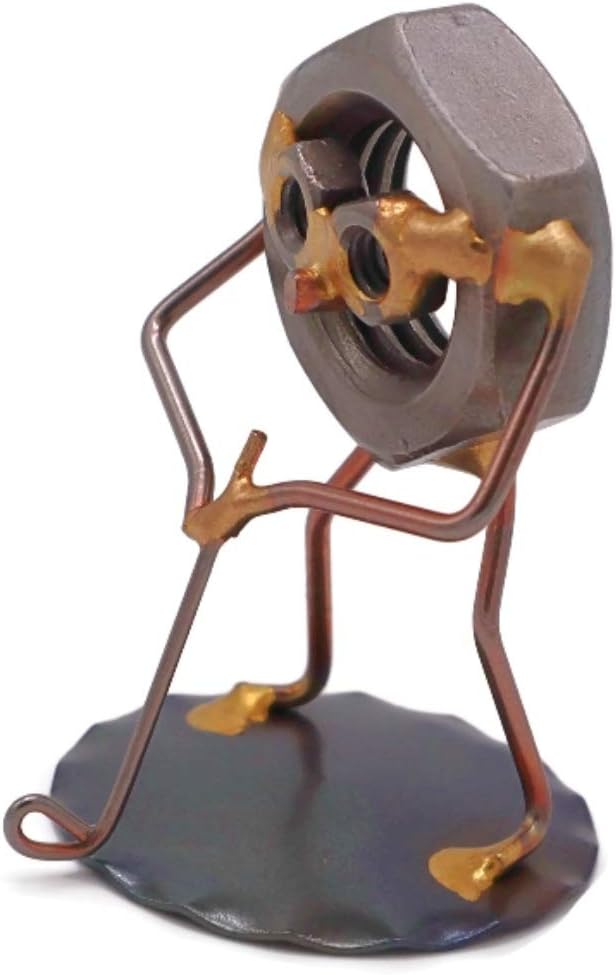 Golf Nut Collectible Handmade Metal Art Figurine, Desk Accessories, Trophy, Boss Gift, Home Office Décor