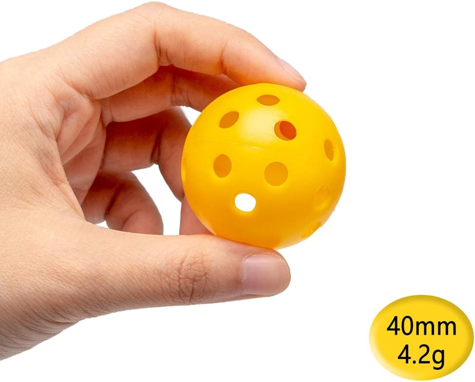 THIODOON Practice Golf Balls Limited Flight Golf Balls 40mm Hollow Plastic Golf Training Balls Colored Airflow Golf Balls for Swing Practice Driving Range Home Use Indoor