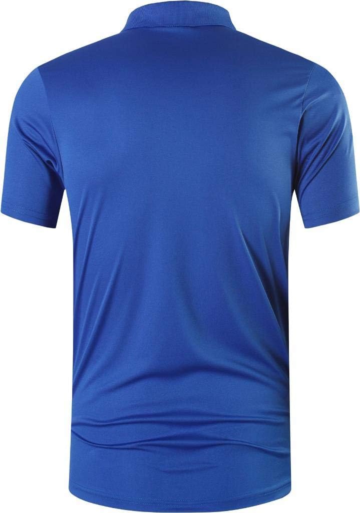 jeansian Men's Sport Outdoor Quick Dry Fit Short Sleeves Polo Tee Shirt Tshirt T-Shirt Tops Golf Tennis Bowling LSL195