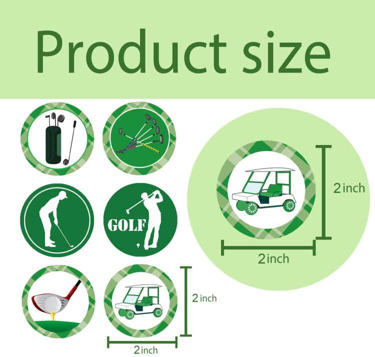 Golf Sport Stickers Themed Party Decorations Labels 2 inch - Birthday Baby Shower Retirement Party Favors Golf Labels for Scrapbooking Crafts 180 Pcs