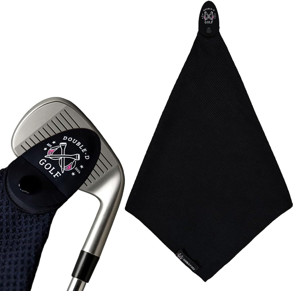 Magnetic Golf Towel Supporting Breast Cancer Research | 10% Profit Donation | 29” Waffle Microfiber | Removable High-Strength Magnet | Ultra Absorbent | Durable for Clubs & Balls