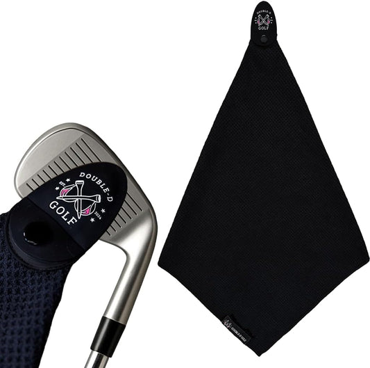 Magnetic Golf Towel Supporting Breast Cancer Research | 10% Profit Donation | 29” Waffle Microfiber | Removable High-Strength Magnet | Ultra Absorbent | Durable for Clubs & Balls