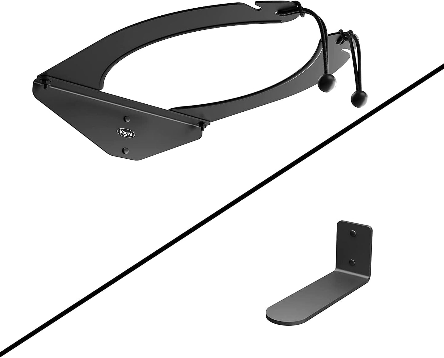 Koova Golf Bag Storage Rack | Sturdy Metal Wall Mount Garage Organizer for Golf Clubs | Fits Any Size Cart or Stand Bag | Easy Install & Use (Hardware Incl.) | Gets Your Clubs Off The Floor | USA Made