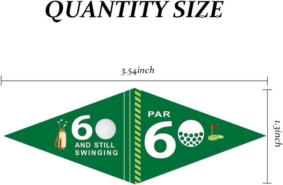 Golf Themed Toothpick Flags, 20 PCS Par 60 And Still Swinging Birthday Cocktail Picks Mini Stick Cupcake Toppers for 60th Birthday Party Food Bar Decorations