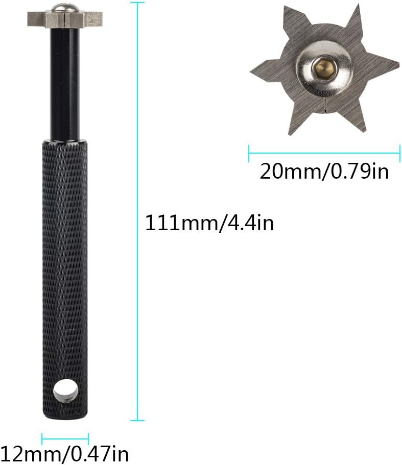 HIFROM Groove Sharpener with 6 Heads - Golf Club Groove Sharpener Re-Grooving Tool and Cleaner for All Irons Pitching Sand Lob Gap and Approach Wedges and Utility Clubs ¡­