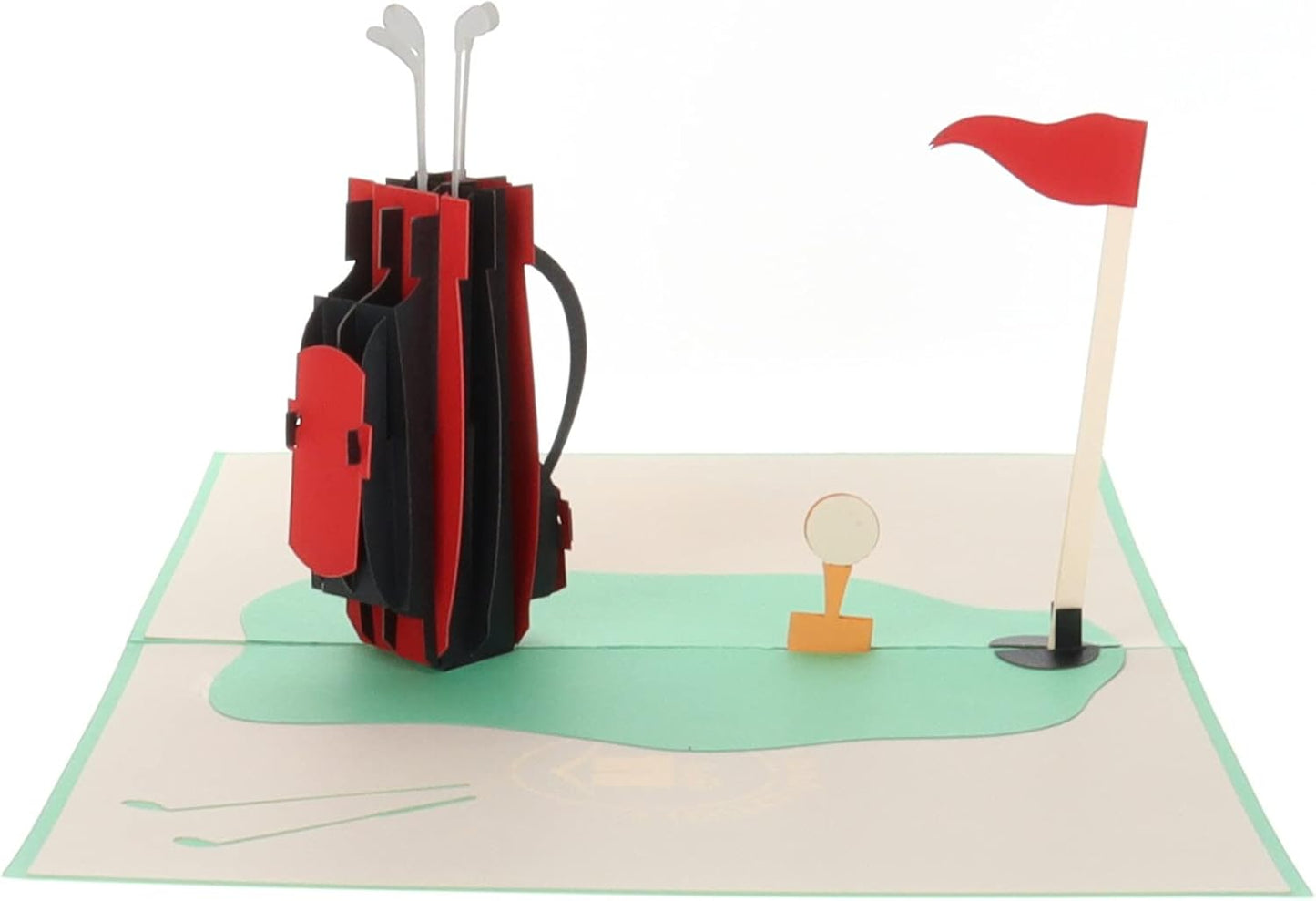 iGifts And Cards Perfect Tee Time 3D Pop Up Greeting Card - Hole in One, Cool Putter, Putting Green, Happy Birthday, Awesome Golf Retirement, Father's Day, Mother's Day, Cute Golfer Gifts, Miss You