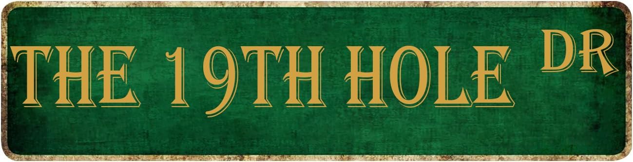Golf Decor Signs For Man Cave The 19th Hole Dr Tin Sign Golf Theme Home Decoration Sports Bar Decor Golf Office Decor For Men Man Cave Bar Street Sign 4x16 Inch