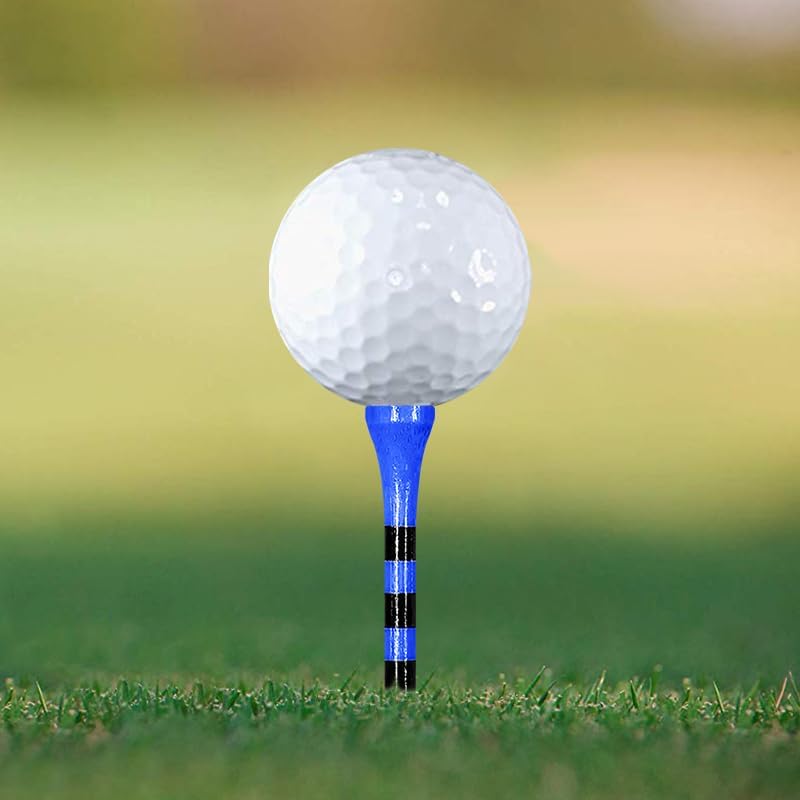 Wooden Golf Tees 3-1/4", 2-3/4", 2-1/8", 1-1/2" Available, 100 Count (Natural Color, White, Black, Blue, Red, Green, Yellow, Pink, Orange)