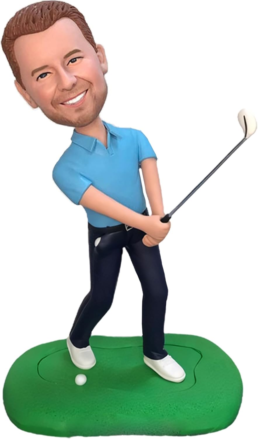 Custom Bobblehead, Golf Handmade Personalized Sculpture Gift, Polymer Clay, Custom Unique Bobblehead Doll Based on Image, Memorial Gift for Friends, Family, Boss, Office Colleagues, White