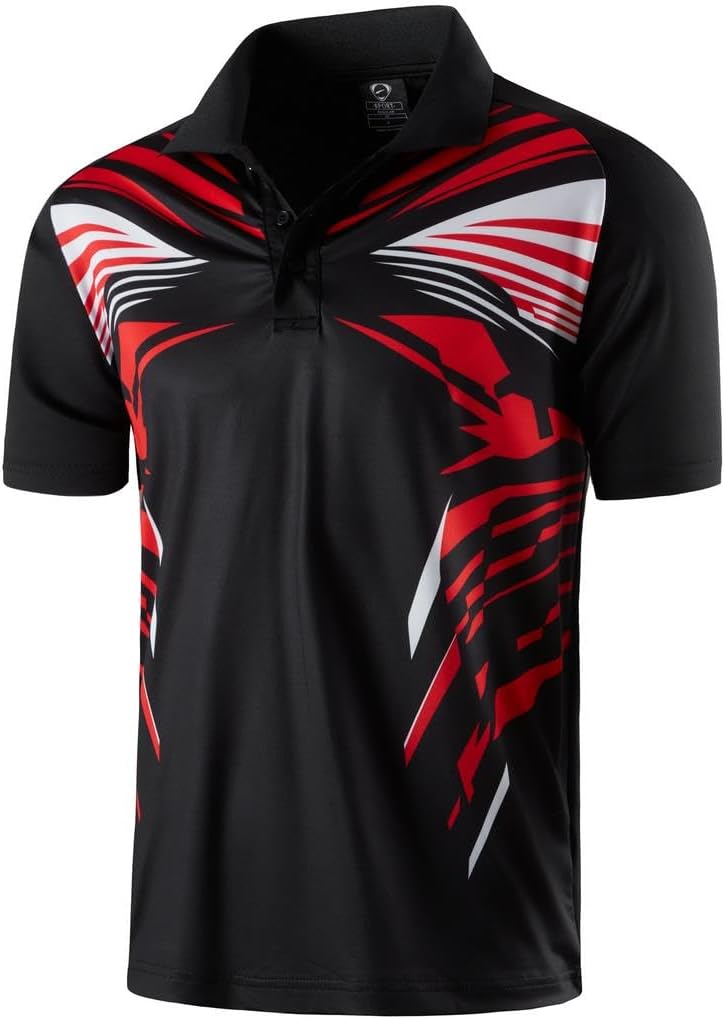 jeansian Men's Sport Outdoor Quick Dry Fit Short Sleeves Polo Tee Shirt Tshirt T-Shirt Tops Golf Tennis Bowling LSL195