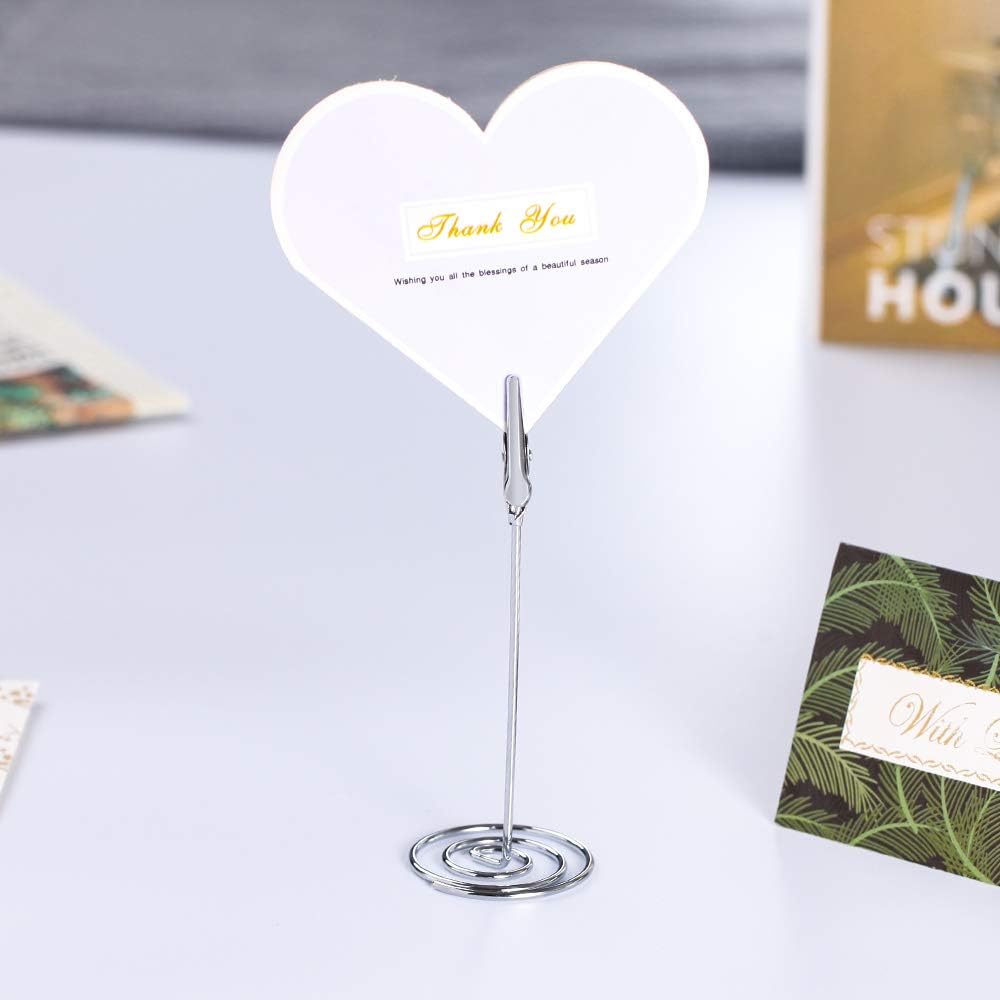Artliving 12pcs Place Card Holder Memo Holder Clip Photo Holder Table Number Holder Sliver