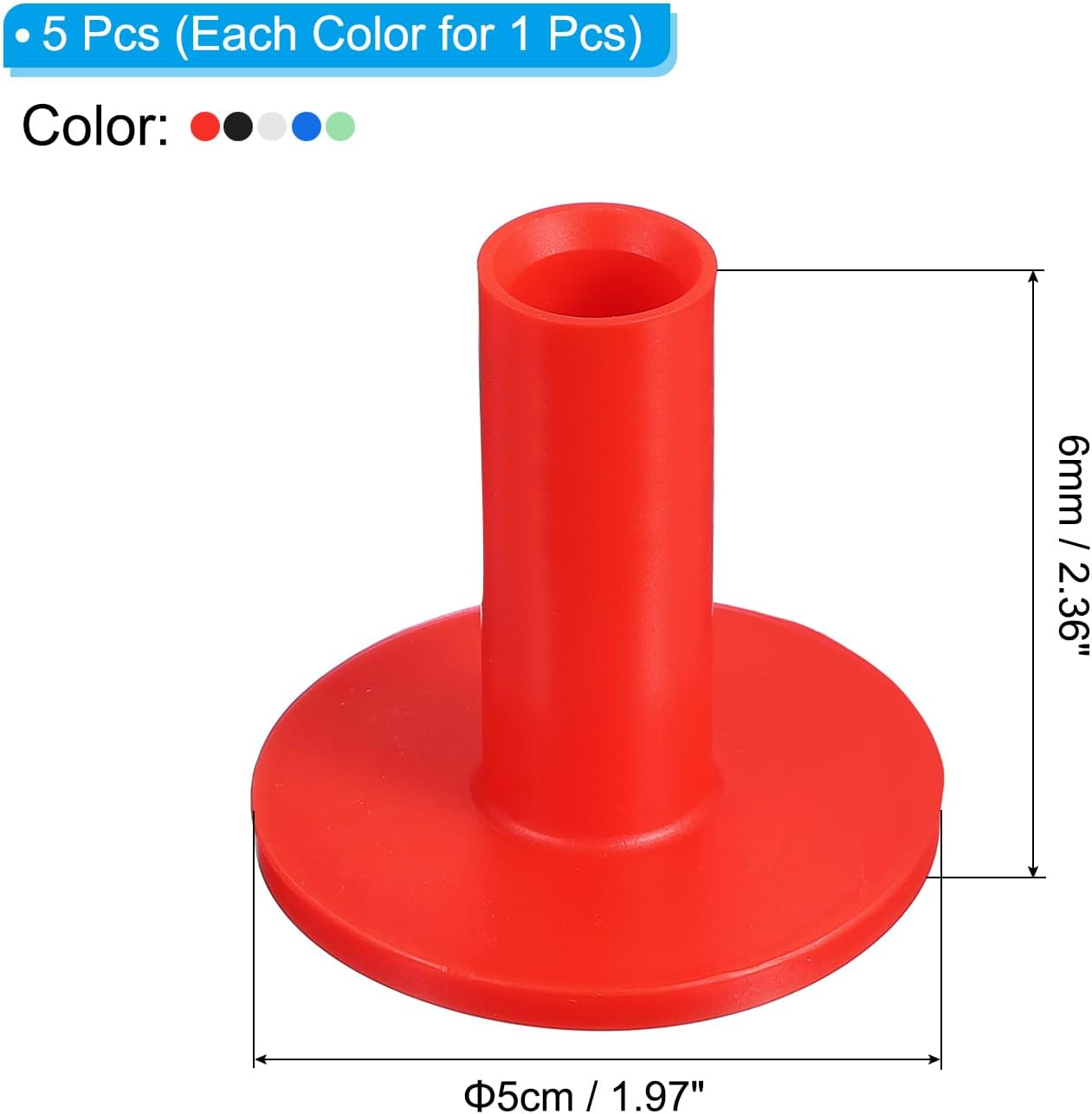 PATIKIL Rubber Golf Tees, Tall Practice Training Driving Range Tee Stable Ball Holder