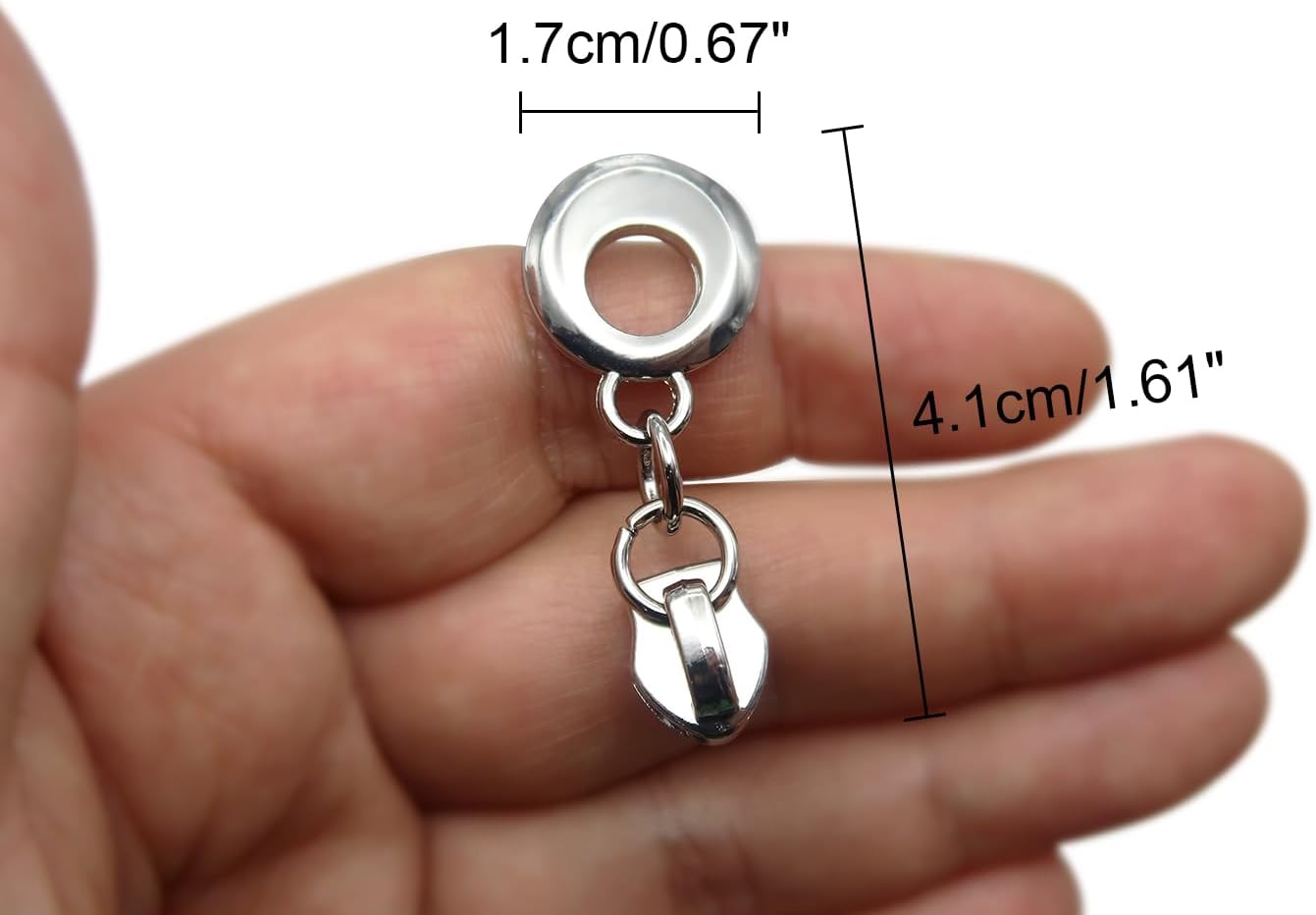 HOLSHUN #5 Zipper Sliders Zipper Pull Cat Eye 30pcs Heavy Duty Silver Metal Pulls for #5 Nylon Coil Bulk Zippers Replacement #5 Sliders for Luggage Luxury Bag Hardware Luggage & DIY Craft Supplies