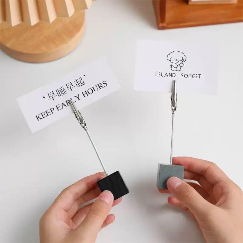 4Pcs Memo Clip Holders Stand with Alligator Clasp Pictures Card Paper Note Clip for Office Home Use