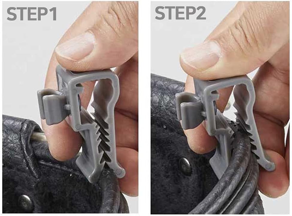 SwingSwing Premium Golf Club Holder Club Organizing Clips | 14 Clips Set with Identifying Numbered Stickers | Swivel Action Golf Club Clips for Golf Bags | Club Damage Protection, Grey