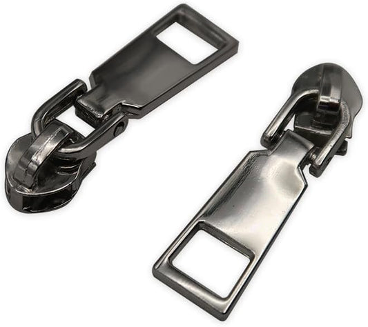 HOLSHUN #5 Zipper Sliders Zipper Pull 30pcs Bulk Heavy Duty Metal Silver Pulls for #5 Nylon Coil Zippers Replacement Luxury Bag Hardware Luggage & DIY Craft Supplies