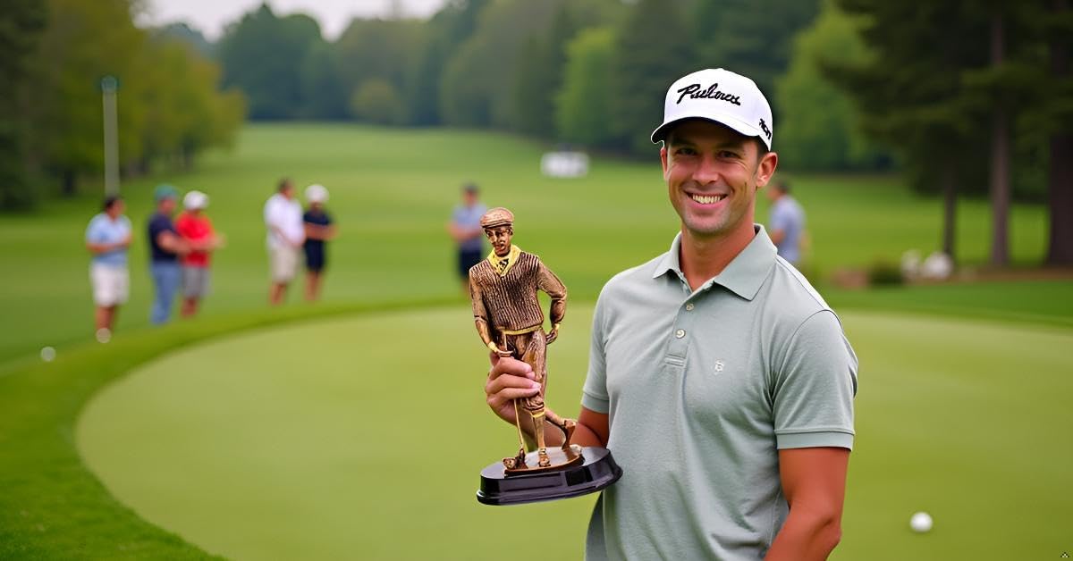 Old Time Golfer Trophy – Classic Vintage Bronze Golf Statue on Polished Rosewood Base – Custom Engraved Recognition Award for Tournaments Championships or Club Events