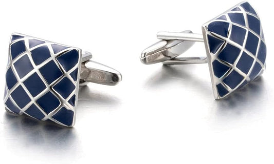 S&W Wedding Cufflinks for Men Cuffs with Gift Box Business for Tuxedo Shirts