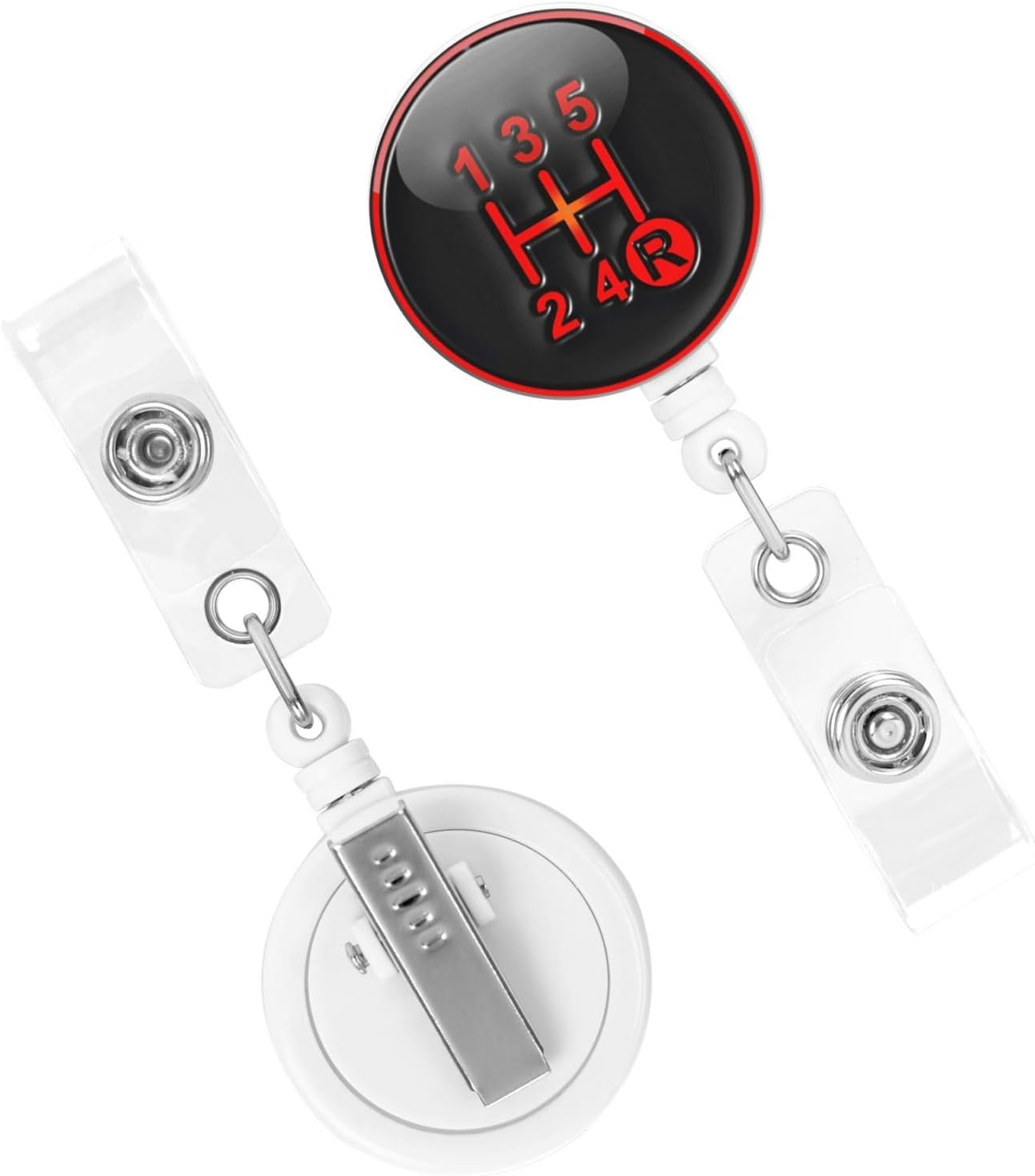 Racing Car Badge Reels Retractable Badge Holder with Clip for Id Name Tag Office Worker Student Teacher Nurse Doctor