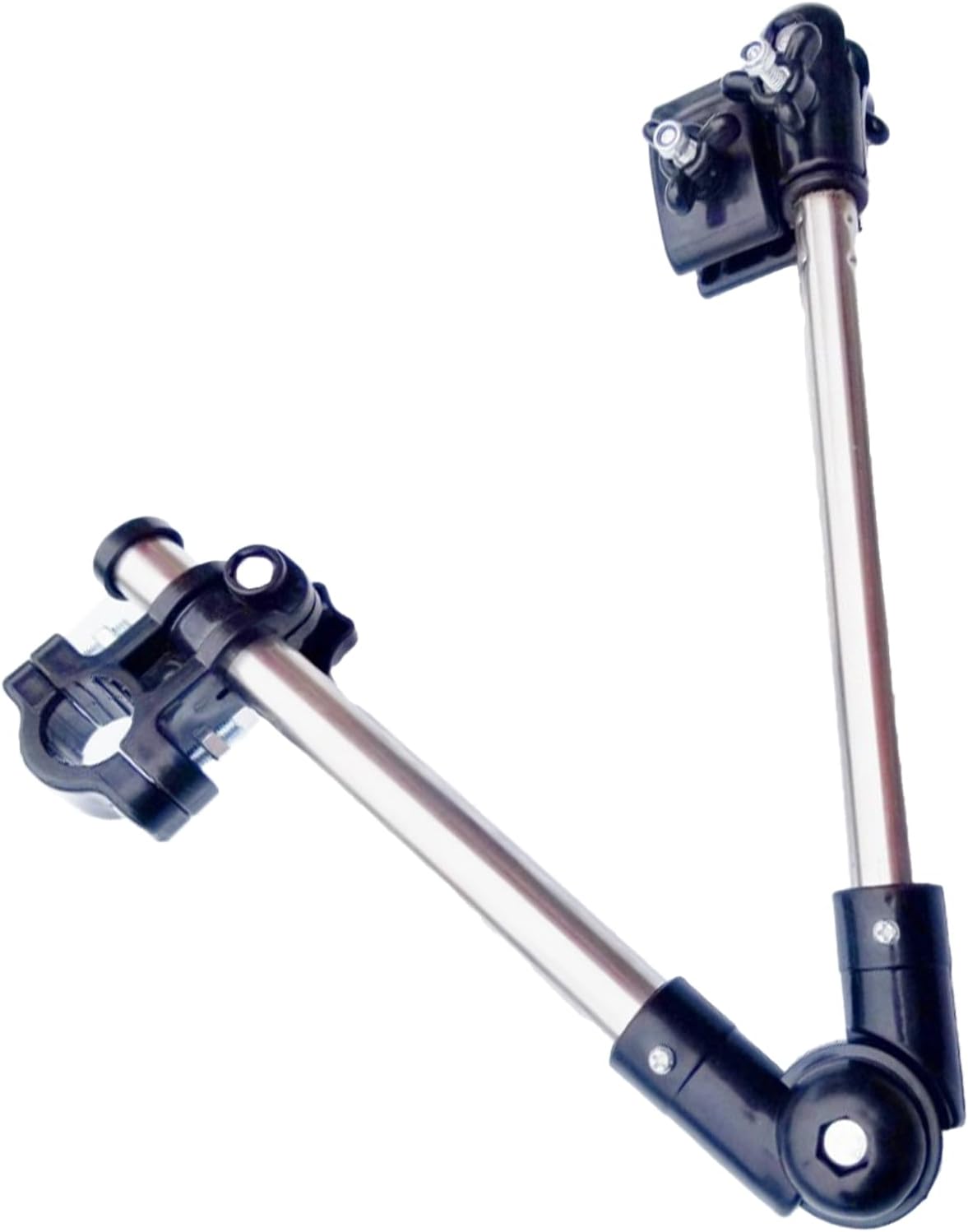 Stainless Steel Umbrella Holding Mount, 180° Adjustable Umbrella Holder, Umbrella Universal Clamp for Golf Cart, Beach Chair, Stroller, Bleacher, Patio, Fishing Type-C Convertor