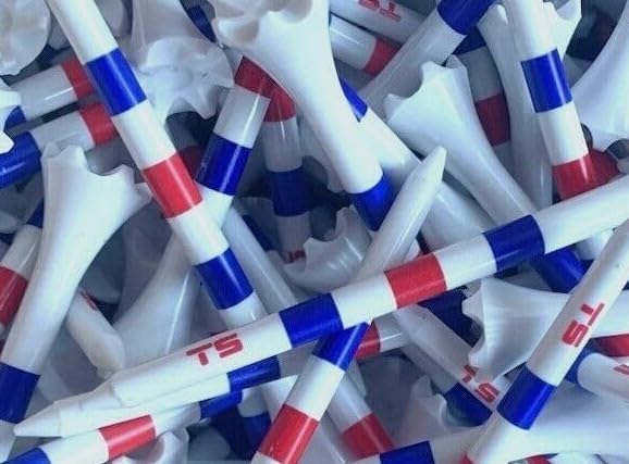 TRUESTRIKE Premium USA Golf Tees – 3¼" or 2¾" Durable Plastic Performance Tees (100 Pack) – Made in USA – Bulk Value Pack