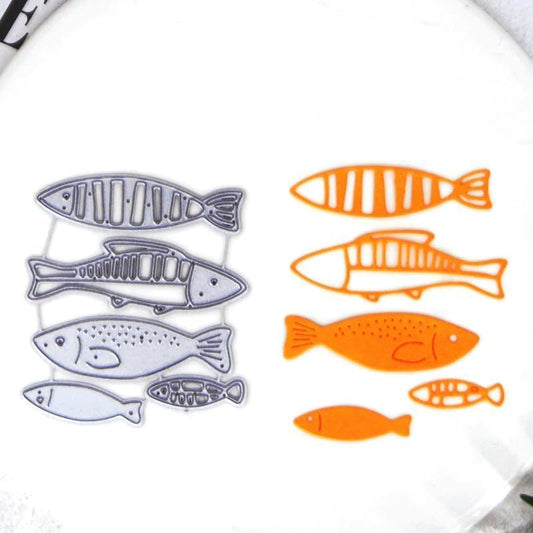 Animal Fish Metal Cutting Dies for Card Making Kit Embossing Paper Die Cuts Scrapbook Machine Stencils Storage Pockets Supplies Die-Cutting and Embossing Card Making Accessories