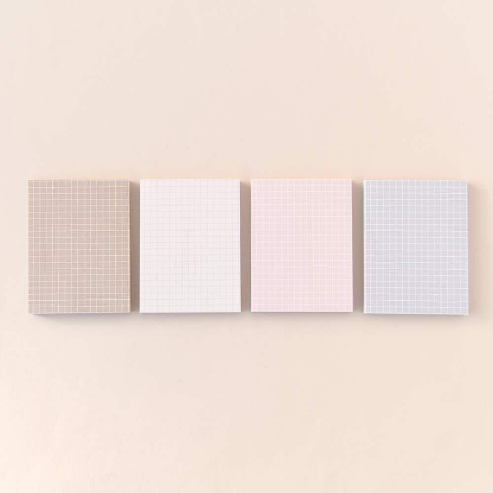 Monolike Memopad Smoothie Ver.2 design SET - 4 Packs, 4 Different Designs, 100 Sheets Per Pad, Total 400 Sheets, Note pads, Writing pads