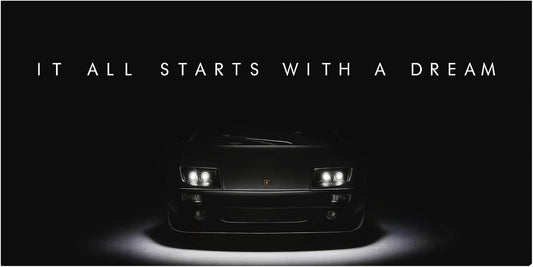 Motivational Wall Art for Office, Super Car Art Canvas, Inspirational Automotive Decor for Lamborghini Diablo Sportscar Lovers, Motivational Wall Decor for Office and Home, Car Poster (24" x 48" in)