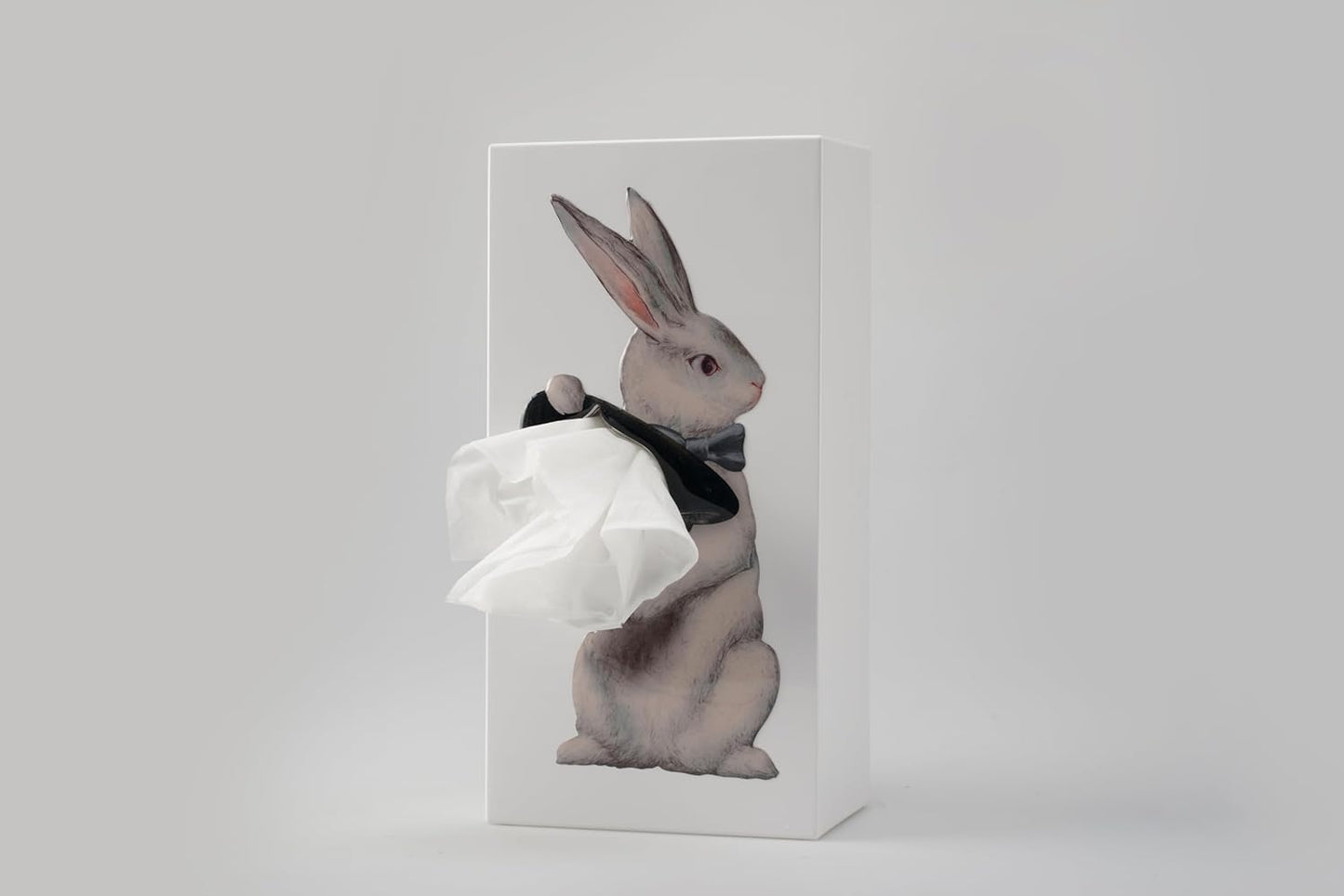 Magic Rabbit Tissue Box - Whimsical Magician Hat Illusion Design from The Creators of Flying Skirt®, Resin Pop Art, Weighted Metal Base, Premium Gifts & Novelty Home Decor by Spextrum