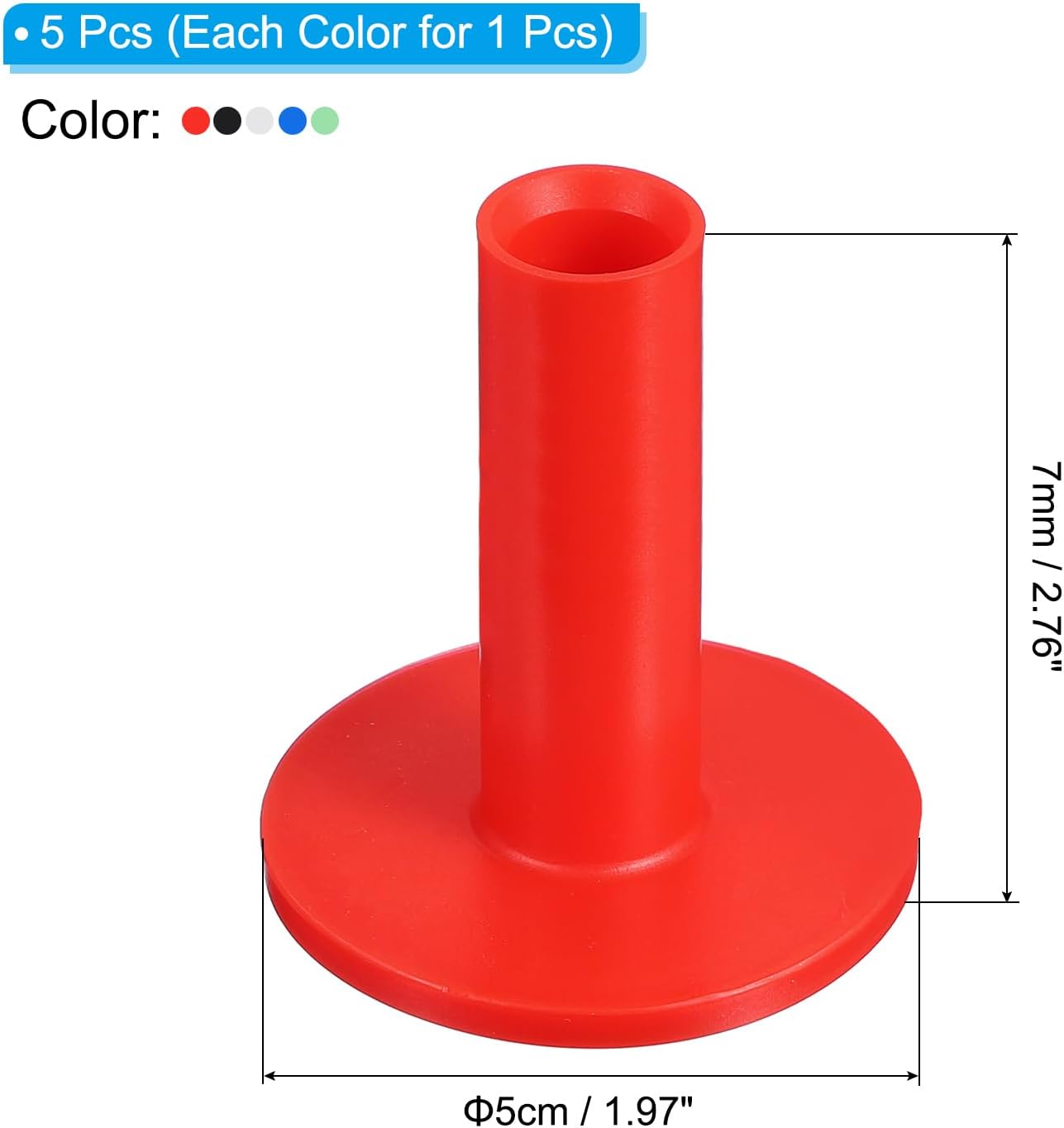 PATIKIL Rubber Golf Tees, Tall Practice Training Driving Range Tee Stable Ball Holder