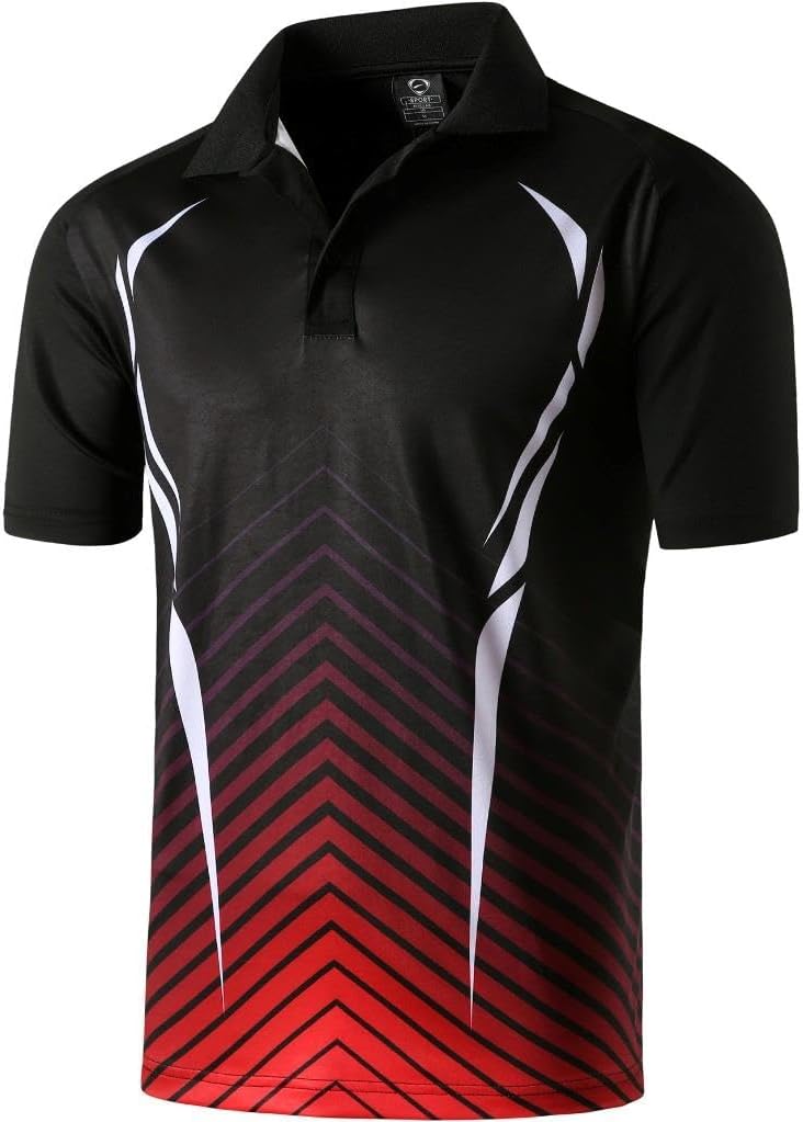 jeansian Men's Sport Outdoor Quick Dry Fit Short Sleeves Polo Tee Shirt Tshirt T-Shirt Tops Golf Tennis Bowling LSL195