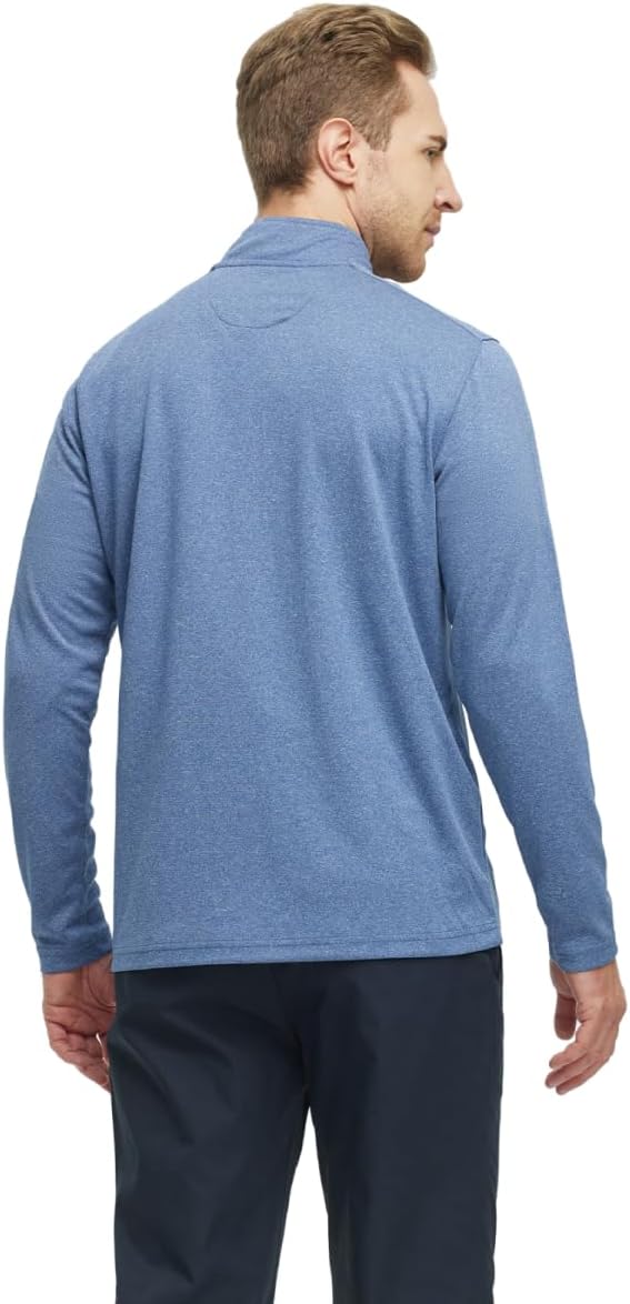 M MAELREG Quarter Zip Golf Pullover Men Dry Fit Long Sleeve Performance Wicking Mock Neck 1/4 Zip Pullover Mens Sweatshirt
