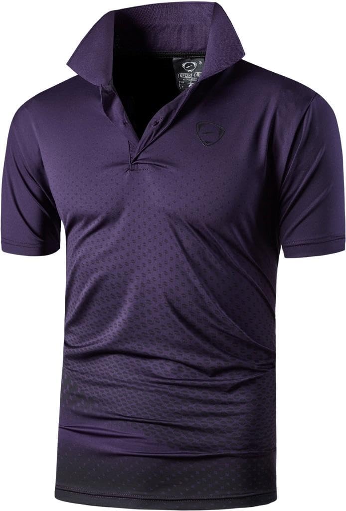 jeansian Men's Sport Outdoor Quick Dry Fit Short Sleeves Polo Tee Shirt Tshirt T-Shirt Tops Golf Tennis Bowling LSL195