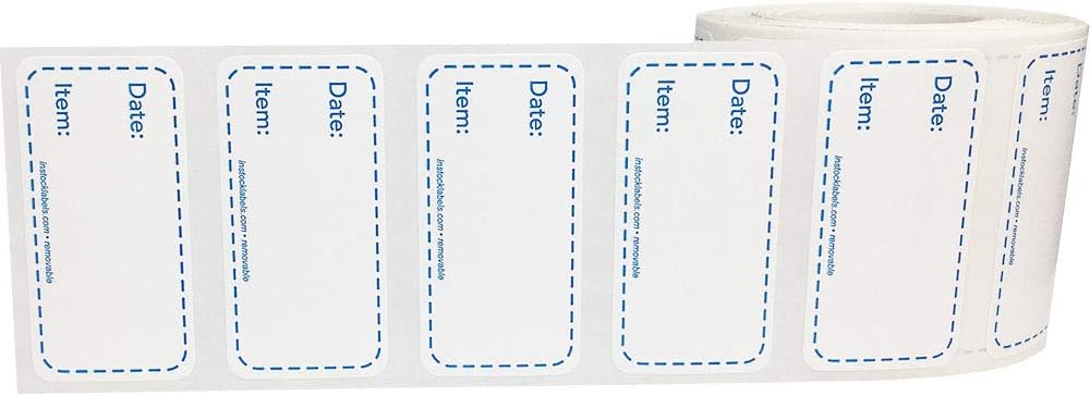 Removable Food Labels for Home Use and Canning 1 x 2 Inch 500 Total Adhesive Stickers On A Roll