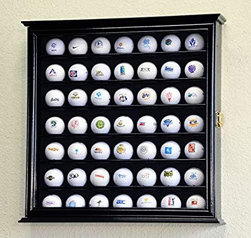 Golf Ball Display Case Holder Cabinet Wall Rack Stand Select Your Size 98% UV Lockable 5 Sizes 4 Colors to Choose
