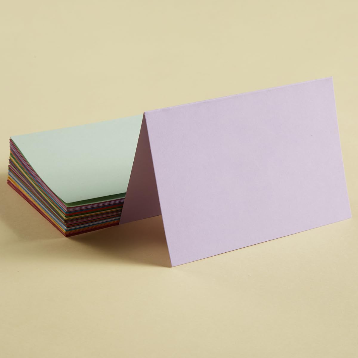 50 Pack Blank Cards Folded Cardstock Thank You Blank Greeting Cards for Invitations, Wedding, Greeting Cards, All Occasion DIY (Multicolor, 4x6)