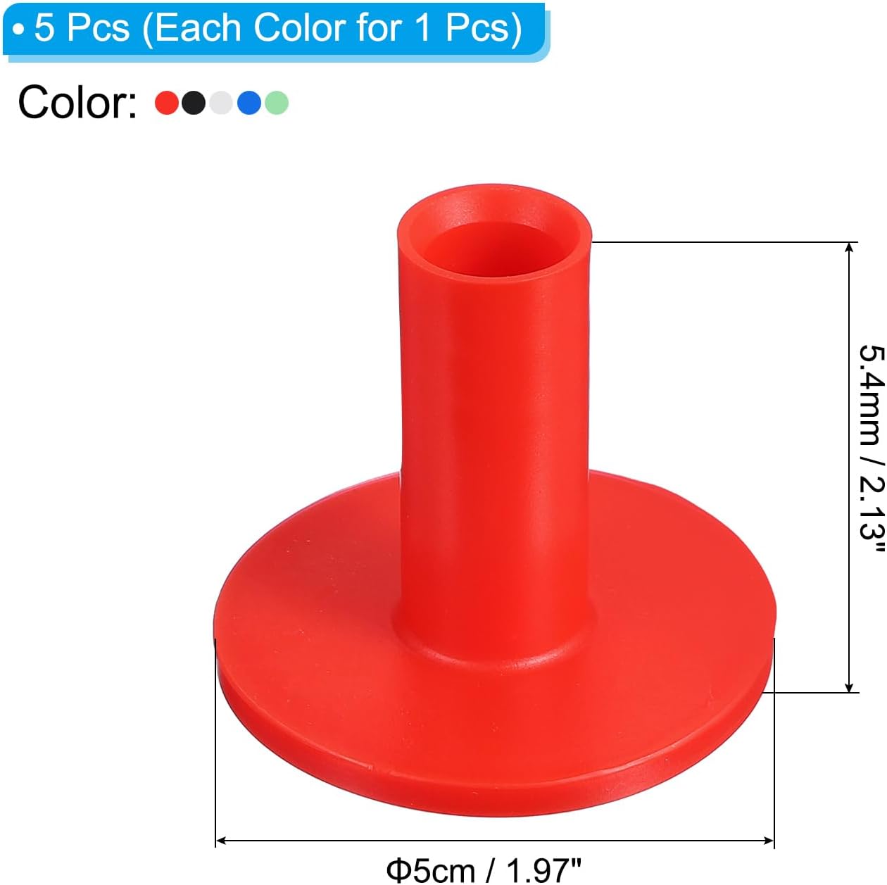 PATIKIL Rubber Golf Tees, Tall Practice Training Driving Range Tee Stable Ball Holder