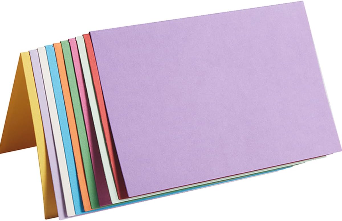 50 Pack Blank Cards Folded Cardstock Thank You Blank Greeting Cards for Invitations, Wedding, Greeting Cards, All Occasion DIY (Multicolor, 5x7)