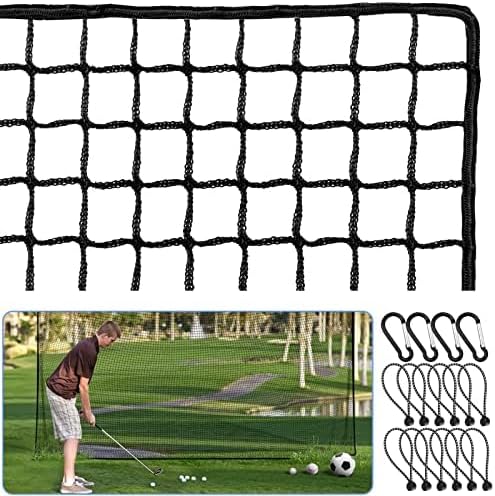 Golf Net,10Ft,15Ft,20Ft,25Ft, 30Ft, 40Ft Golf Practice Net,Sports Practice Barrier Net, Heavy Duty Ball Netting Golf Hitting Net, DIY Ball Net,Baseball Net Hockey Net and Chipping Net
