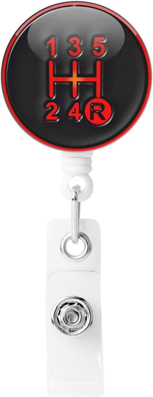 Racing Car Badge Reels Retractable Badge Holder with Clip for Id Name Tag Office Worker Student Teacher Nurse Doctor