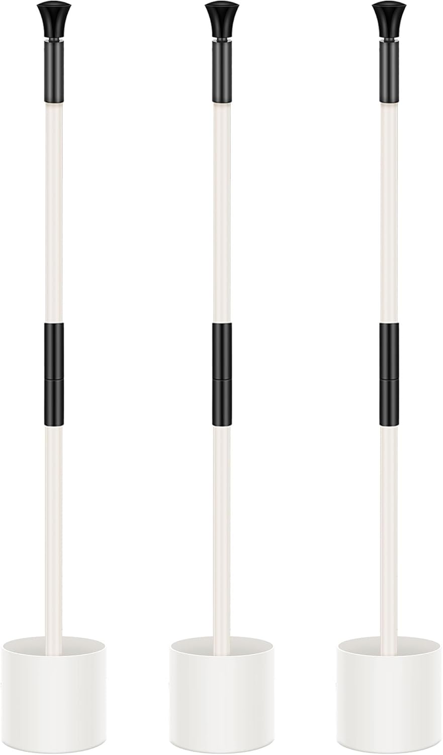Pelopy Set of 3 Golf Flagsticks Golf Putting Green Flagstick Flag Stick for Yard Portable Fiberglass 2-Section for Chipping Greens Practice Course Backyard Indoor Outdoors, 2.4 Feet