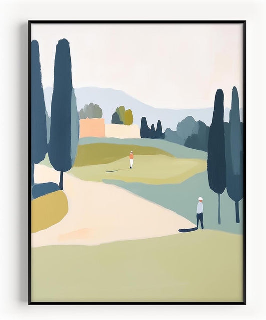 Golf Impressionist Art Print Posters - Premium Giclee Fine Art Prints - Sporty and Sophisticated Home Decor Posters, Golfer Art Prints for Home and Office Decor - Vintage Aesthetic, Ready to Frame